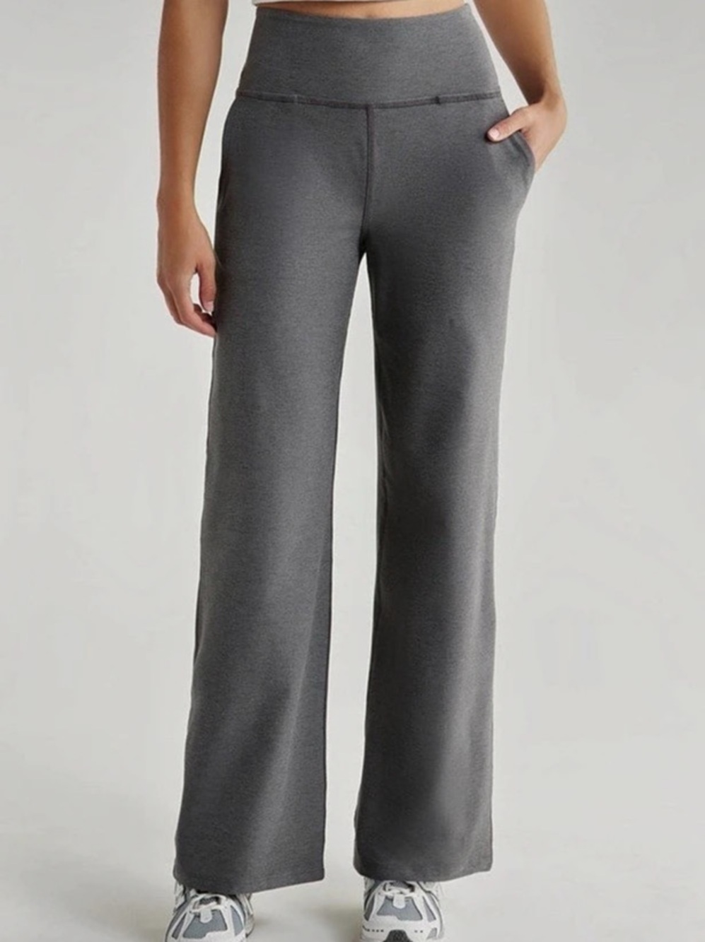❤️Beyond Yoga Spacedye Laid Back Wide Leg Pant in True Grey, like NEW